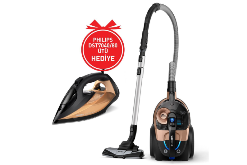 Philips BXA0078/00, XB7151/07 Toz Torbasız Süpürge DST7040/80 Ütü Bundle Set - 1