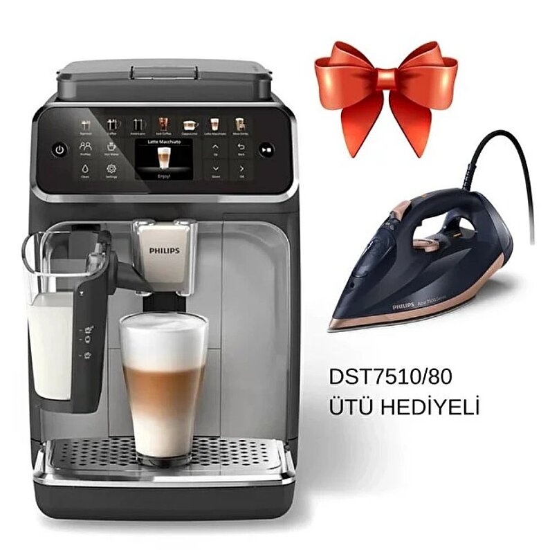 Philips BXA0103/00 EP4446/70 LatteGo Tam Otomatik Espresso Makinesi DST7510/80 Ütü Bundle Set - 1