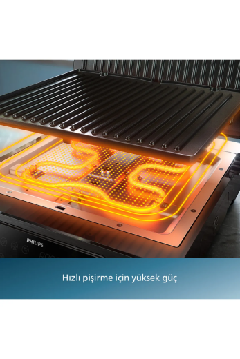 Philips Contact Grill HD6307/70 2200 W Izgara ve Tost Makinesi - Thumbnail