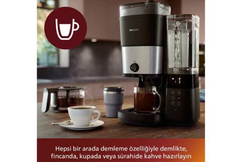 Philips HD7888/01 All-In-1 Brew Öğütücülü Filtre Kahve Makinesi - 2