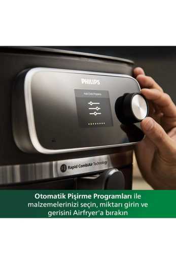 Philips HD9880/90 7000 Serisi Combi XXL Connected 8.3 lt Airfryer Yağsız Fritöz - Thumbnail