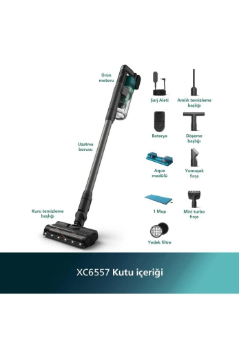 Philips XC6557/01 Şarjlı Kablosuz Dikey Süpürge - Thumbnail