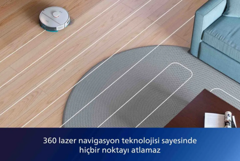 Philips Xu2100/20 Homerun 2000 Serisi Kutup Beyazı İstasyonlu Akıllı Robot Süpürge - 2