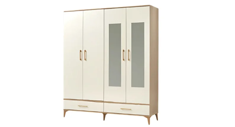 Rainbow Latte 4 Kapılı Dolap Beyaz - 1