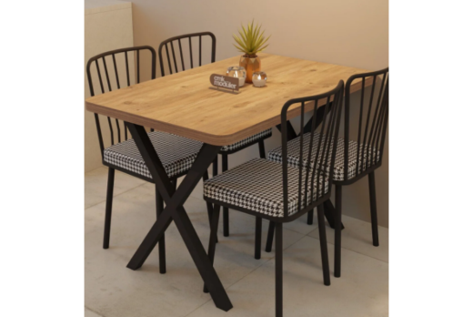 Rozinante Cmk 70x110 Kitchen Masa Takımı Çam (4CKTSXL70110-1001) - 2