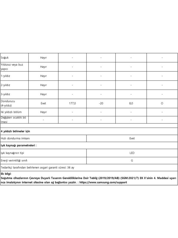 Samsung No Frost Buzdolabı (RB58DS75EWW/TR ) + 4 Programlı Bulaşık Makinesi (DW60DG540FWQTR ) Beyaz Eşya Set - 5