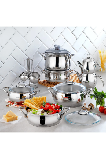 Schafer Alia 18 Prc. Çeyiz Seti Gümüş - Schafer