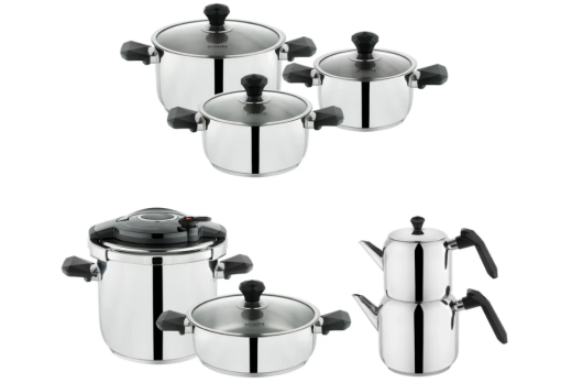 Schafer Atlas Çelik Çeyiz Seti 14 Parça Siyah - 2