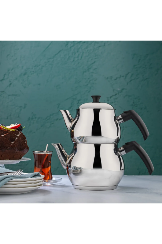 Schafer Base Çelik Çaydanlık Takımı 4 Prç İnox - 2