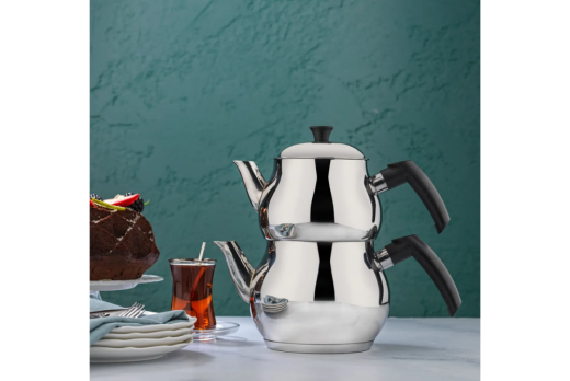 Schafer Base Çelik Çaydanlık Takımı 4 Prç İnox - 2