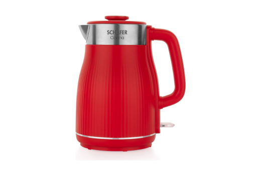Schafer Carina Paslanmaz Çelik El Yakmaz Gövdeli Su Isıtıcı Kırmızı 01P - 2