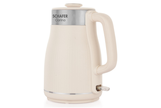 Schafer Carina Paslanmaz Çelik El Yakmaz Gövdeli Su Isıtıcı Krem 01P - 2