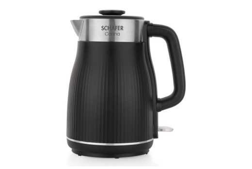 Schafer Carina Paslanmaz Çelik El Yakmaz Gövdeli Su Isıtıcı Siyah 01P - 2
