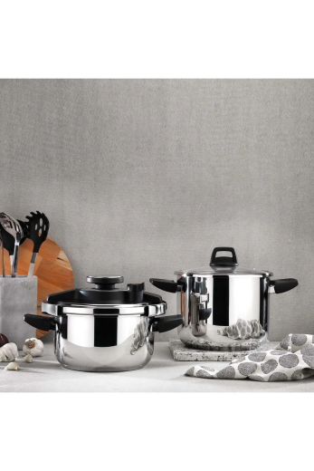 Schafer Compact Düdüklü Ten. Seti 4+6,5 Lt. Siyah - Schafer