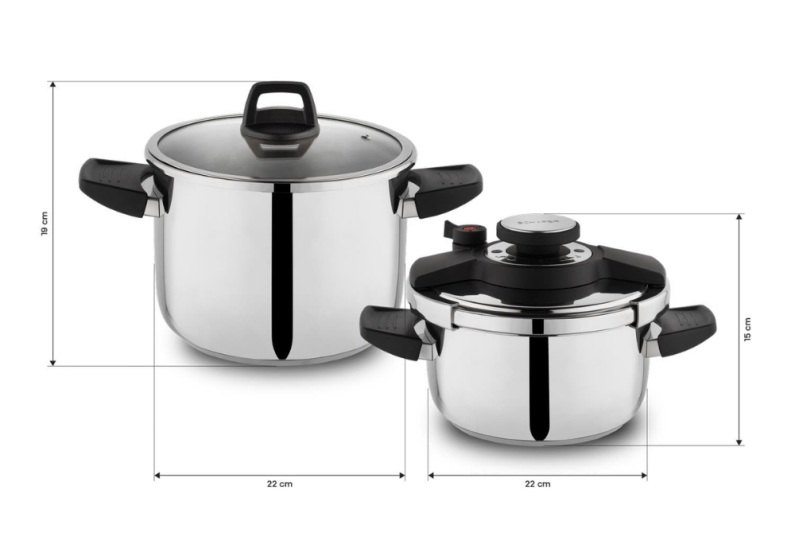 Schafer Compact Düdüklü Ten. Seti 4+6,5 Lt. Siyah - 2