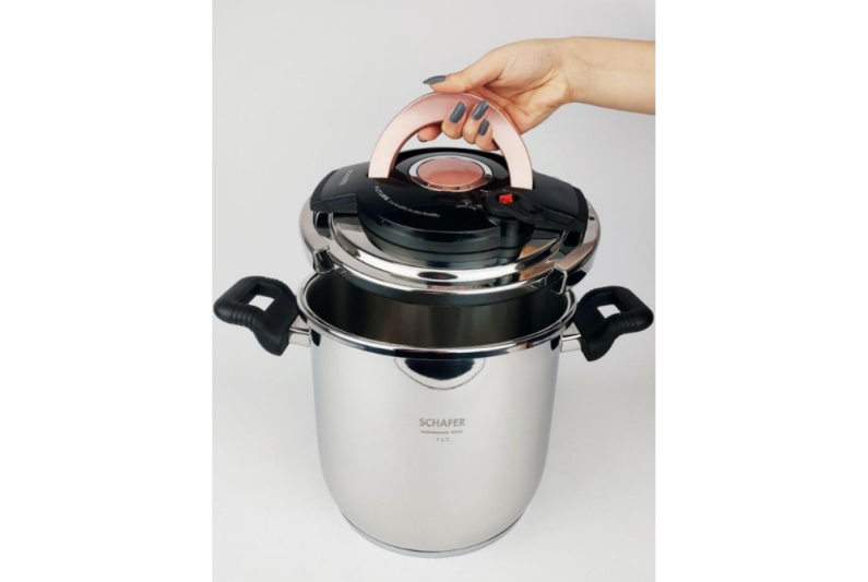 Schafer Cooky Düdüklü Tencere 7 Lt. Siyah/Rosegold - 2