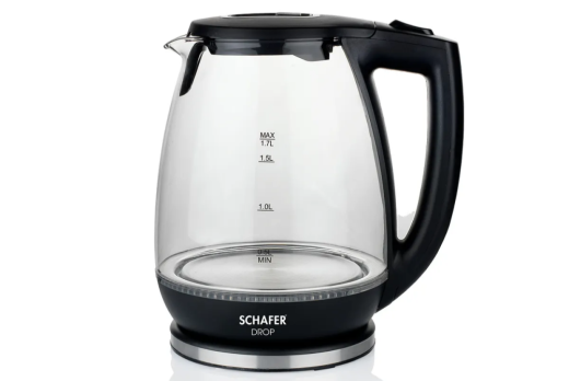 Schafer Drop Cam Su Isıtıcı (Kettle) Siyah - Schafer