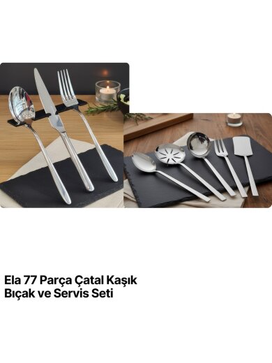 Schafer Ela 77 Parça Çatal Kaşık Bıçak Takımı 11001-GUM01 - Schafer