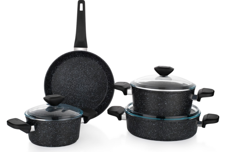 Schafer Etna Yanmaz Yapışmaz Tencere Seti 7 Prç Siyah - 2