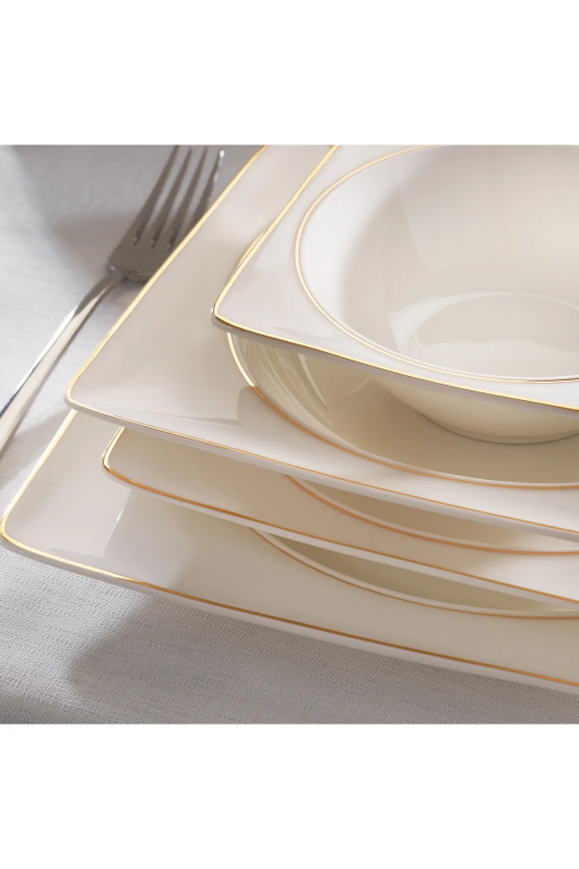 Schafer Glamor Pure Yemek Takımı 60 Parça Gold Gld01