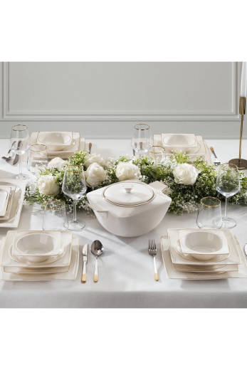 Schafer Glamor Pure Yemek Takımı 60 Parça Gold Gld01 - Schafer