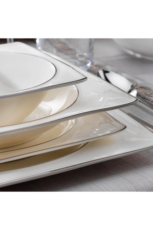 Schafer Glamor Pure Yemek Takımı 60 Parça Platin Plt01