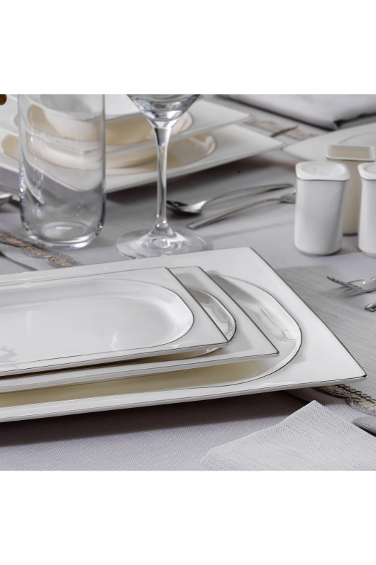 Schafer Glamor Pure Yemek Takımı 60 Parça Platin Plt01