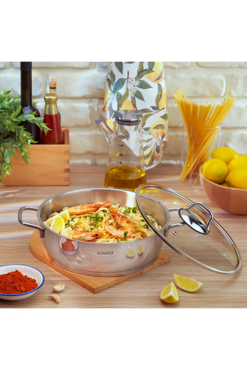 Schafer Held Çelik Basık Tencere 26 Cm İnox - Schafer
