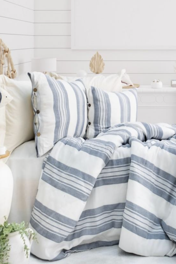 Schafer Home Costa İpliği Boyalı Tek Kişilik Nevresim Takımı 3 Parça-İndigo - 3