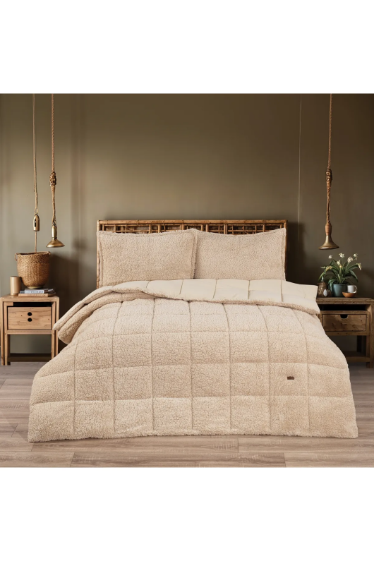 Schafer Home Deluxe Yorgan Seti 3 Prç. Bej Ç.K.