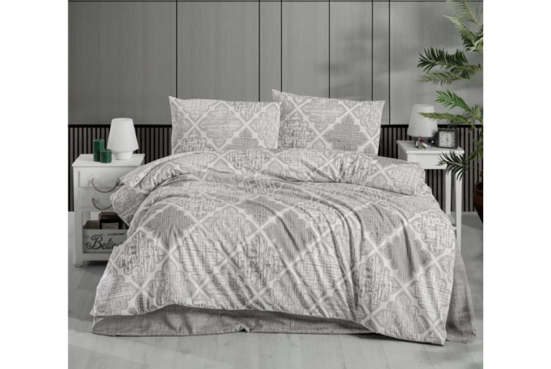 Schafer Home Mono Çift Kişilik Nevresim Takımı 4 Parça-Gri - 1