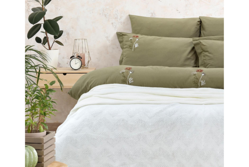 Schafer Home Olive Nevresim Takımı 7 Prç. Yeşil Ç.K. - 2