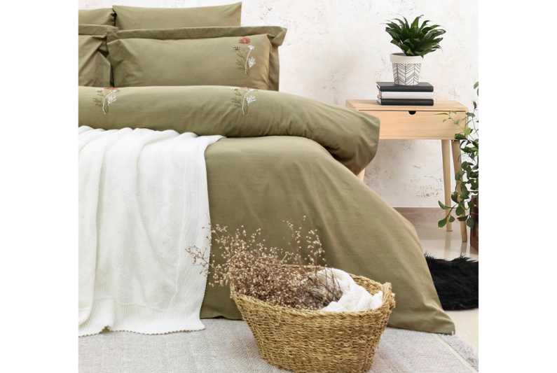 Schafer Home Olive Nevresim Takımı 7 Prç. Yeşil Ç.K. - 3