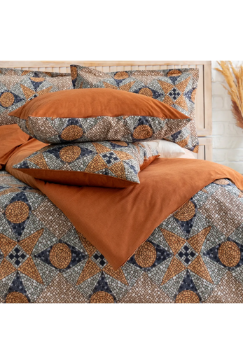 Schafer Home Premium Comfort Çift Kişilik Nevresim Takımı 6 Parça-Kiremit - Thumbnail