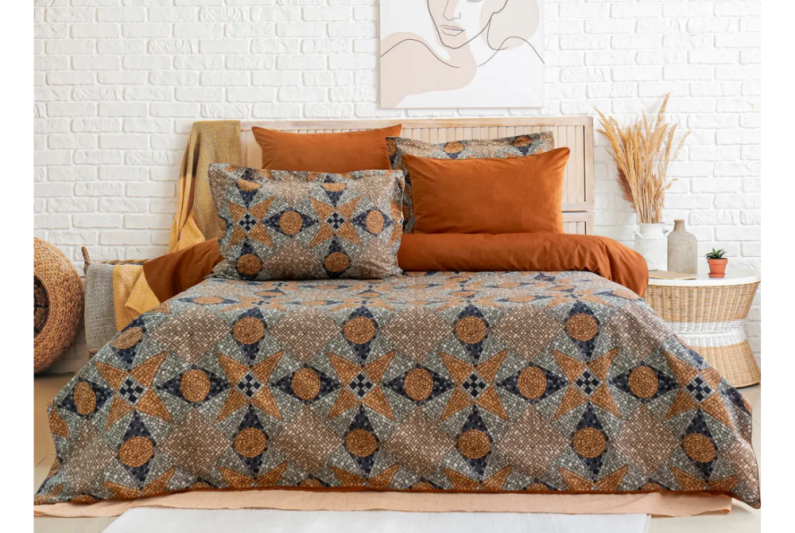Schafer Home Premium Comfort Çift Kişilik Nevresim Takımı 6 Parça-Kiremit - 1