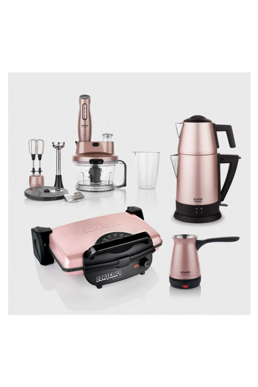 Schafer Kea Elektro Mega Set Ev Aletleri 4lü Set Rosegold - 1
