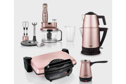 Schafer Kea Elektro Mega Set Ev Aletleri 4lü Set Rosegold - Schafer