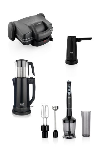 - Schafer Kea Elektroset Plus Ev Aletleri 4 lü Set-Siyah 25020  - Schafer Kea Elektroset Plus Ev Aletleri 4 lü Set-Siyah 25020