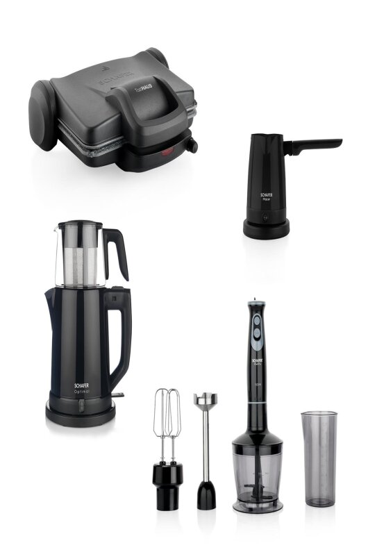 Schafer Kea Elektroset Plus Ev Aletleri 4 lü Set-Siyah 25020
