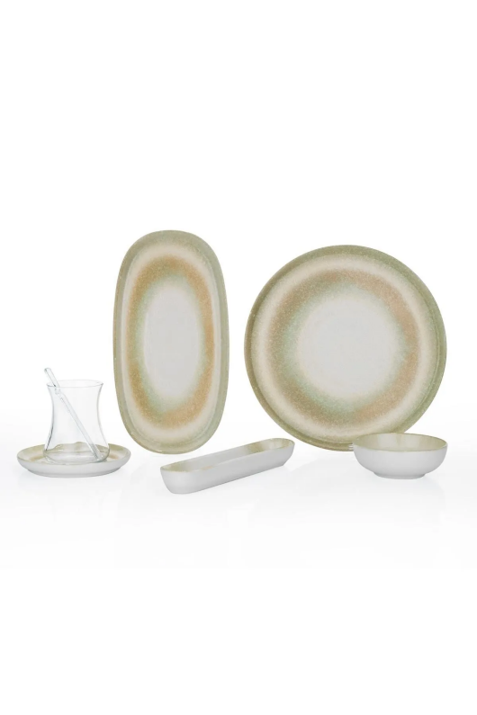 Schafer Lora Kahvaltı Takımı 32 Prc. Yeşil Ysl01 - 2