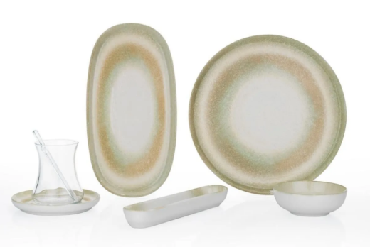 Schafer Lora Kahvaltı Takımı 32 Prc. Yeşil Ysl01 - 2