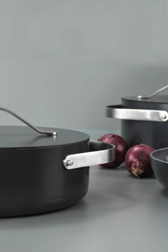 Schafer Moonlight Seramik Tencere Seti 7 Parça Siyah - Schafer