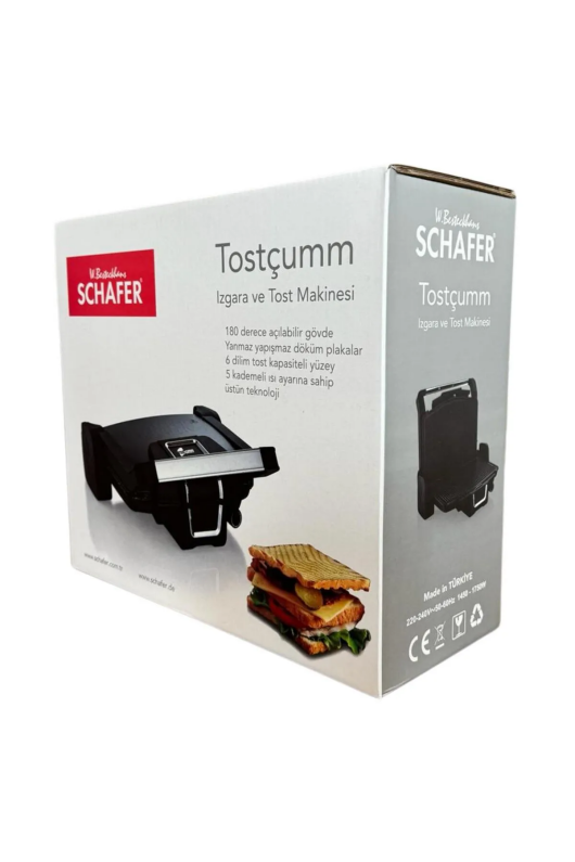 Schafer Tostçum Tost Makinesi Siyah