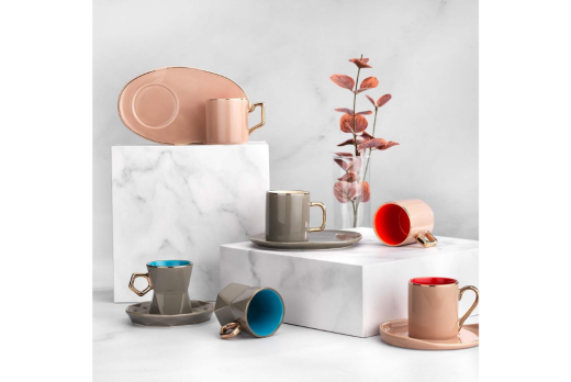 Schafer Vogue Kahve Fincan Takımı 6lı 12 Prç. ALT03 8002 - Schafer