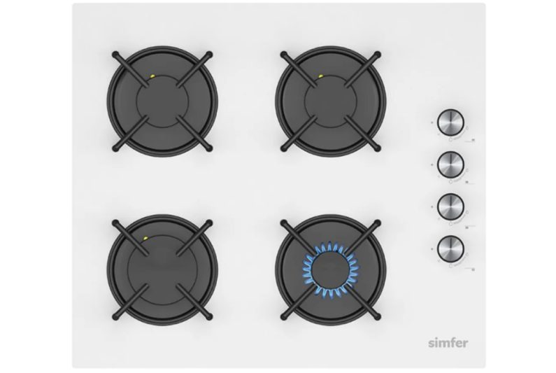 Simfer 3048 Klasik Beyaz Ankastre Set Cam Ocak - 1