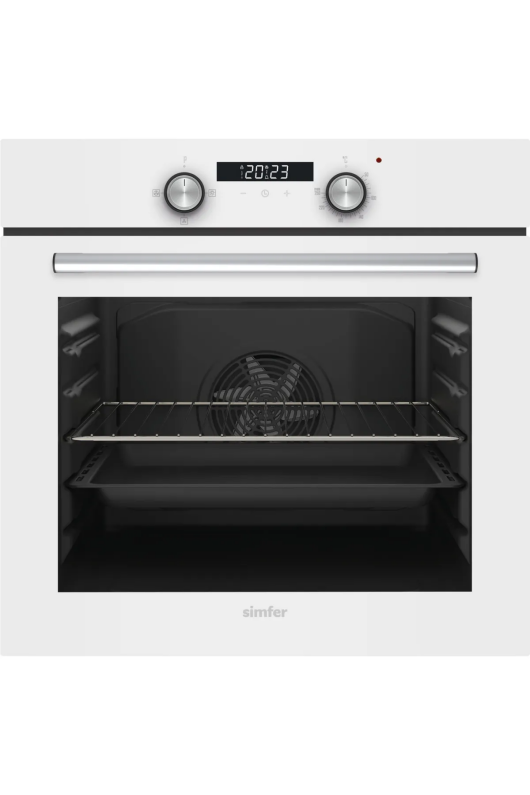 Simfer 8204 Diamond 4 Fonk. Dij. Saat. Beyaz Cam Power Turbo Ankastre Fırın