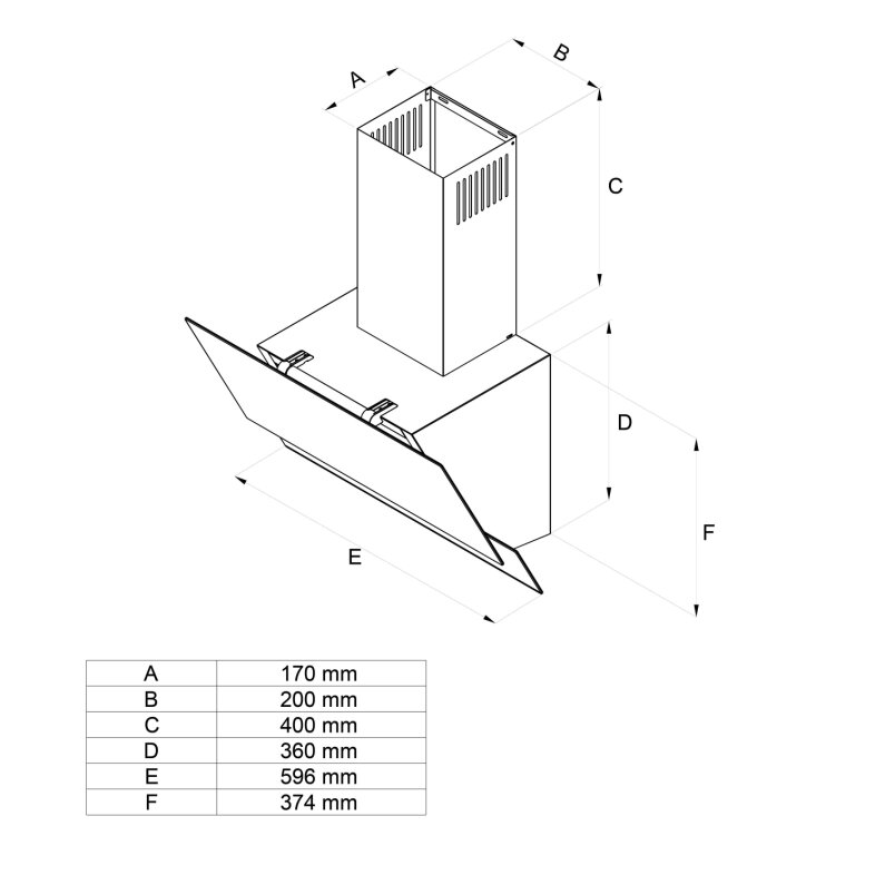 Simfer 8704 60CM Premium Beyaz Cam Davlumbaz - 2