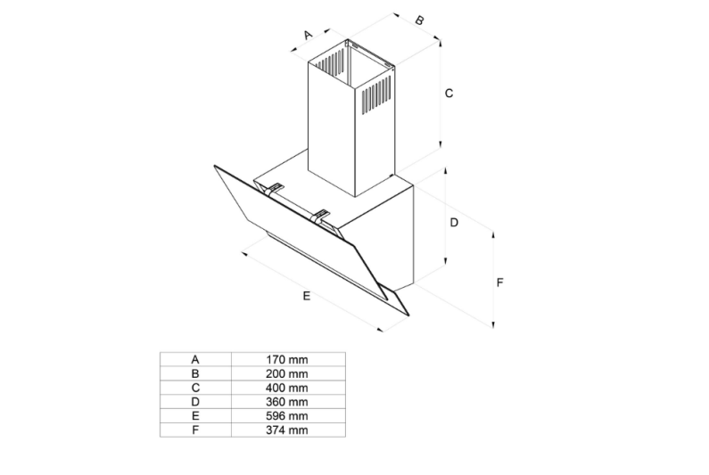 Simfer 8704 60CM Premium Beyaz Cam Davlumbaz - 2