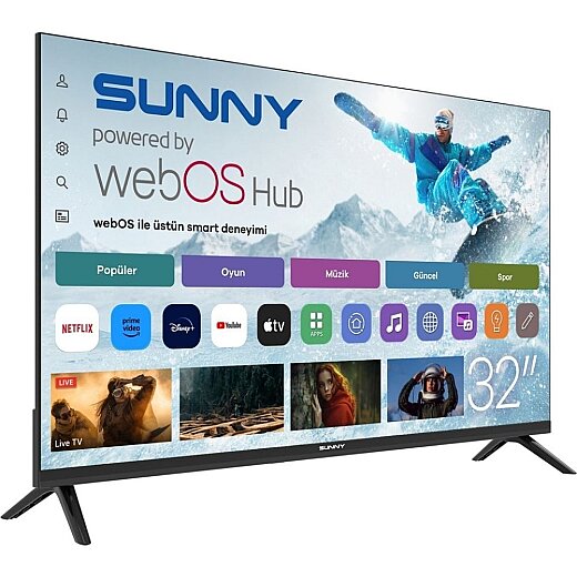 Sunny SN32HMLN -W02S HD 32" 82 Ekran Uydu Alıcılı webOS Smart LED Televizyon - 2