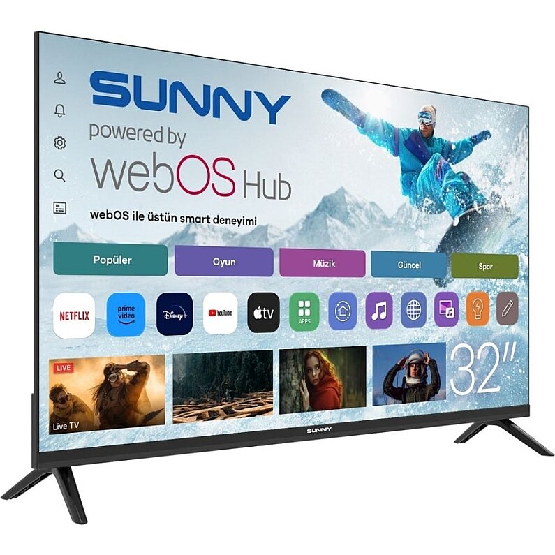 Sunny SN32HMLN -W02S HD 32" 82 Ekran Uydu Alıcılı webOS Smart LED Televizyon - 2